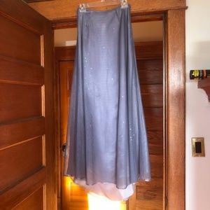 EXPRESS Three Layer Lilac Maxi Tulle Satin Skirt Sequins NWT